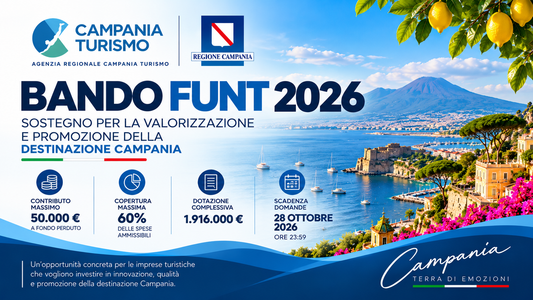 Campania, fondi per le imprese del turismo: scadenza 28 ottobre.
