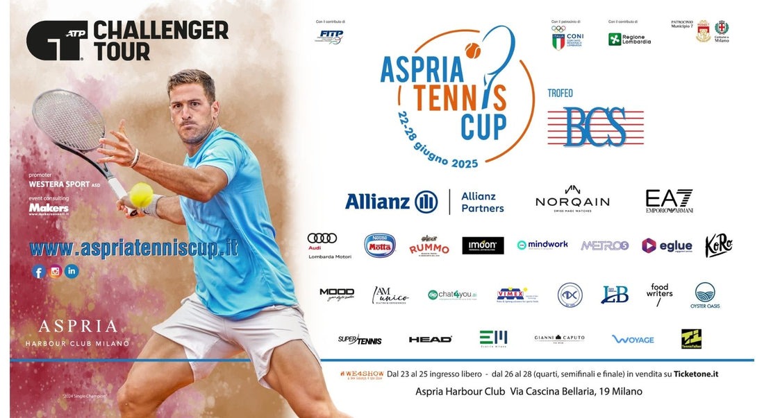 🎾 chat4you.ai è Sponsor Partner dell’Aspria Tennis Cup ATP Challenger Tour 2025